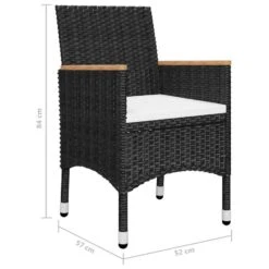 VidaXL - 5-delige Tuinset - Zwart En Bruin - Poly Rattan En Hout - 150x90 Cm -VIDAXL Winkel 001c5b6672c0441486f4030e5acbe4a3
