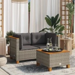 VidaXL - Tuinbank - Grijs - Poly Rattan - 2 Stuks 12 VidaXL - Tuinbank - Grijs - Poly Rattan - 2 Stuks -VIDAXL Winkel 01ecb33c868f45b89041900909762e6c