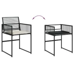 VidaXL - 7-delige Tuinset Wit Zitkussens - Zwart - PE Rattan - 165x107 Cm -VIDAXL Winkel 036001075ccc4fbe8cb02e23b9ec59fa