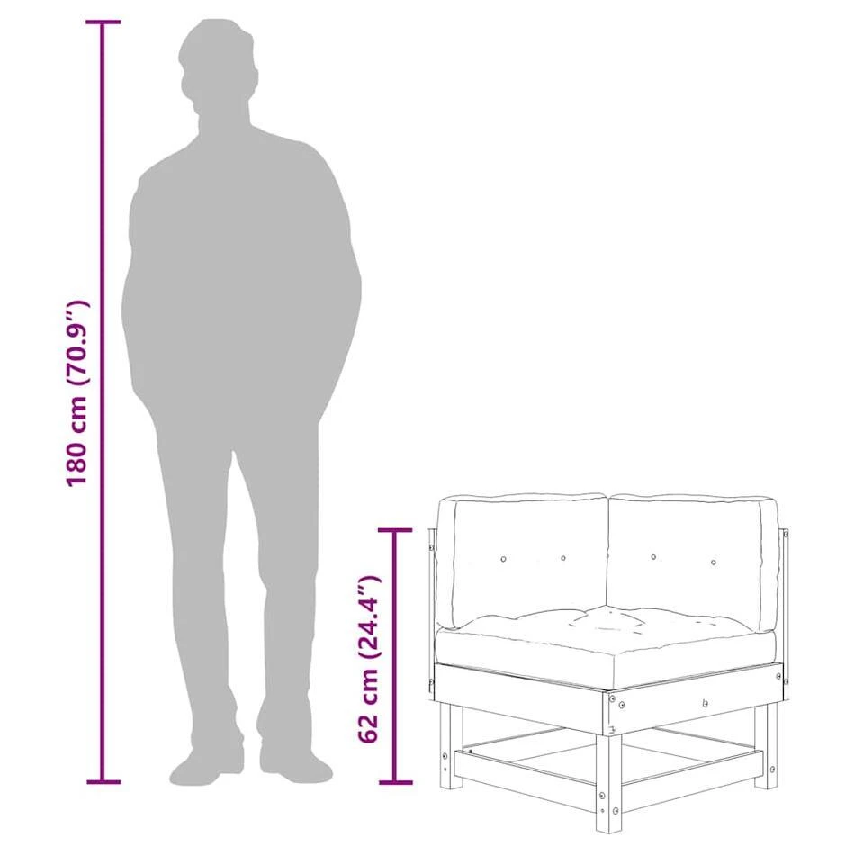 VidaXL - Tuinbank - Zwart - Grenenhout 13 VidaXL - Tuinbank - Zwart - Grenenhout - Afbeelding 11