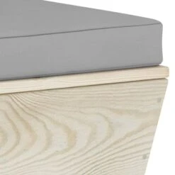 VidaXL - Tuinmiddenbank - Grijs - Geïmpregneerd Vurenhout - Met Kussens Pallet -VIDAXL Winkel 084425738df04e08b785863152c92a98