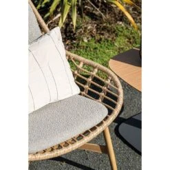 Castello Lounge Fauteuil - Light Teak Look - Natural Rotan-merino Sand -VIDAXL Winkel 08807b57b19d4721a90861c2e579c06e
