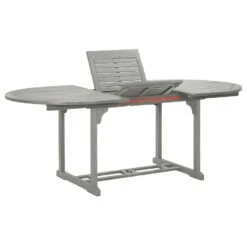 VidaXL - Verstelbaar Tuinset 4-zits Grijs Massief Acaciahout - (150-200)x100 Cm -VIDAXL Winkel 0ea3049ba5e6405f867363ec381e8865