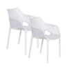 Garden Impressions Air XL Kunststof Tuinstoel Wit - Set Van 2 Stuks -VIDAXL Winkel 1000003927