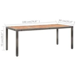 VidaXL 9-delige Tuinset Met Kussens Poly Rattan Grijs -VIDAXL Winkel 1000004605 0103