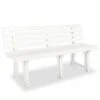 VidaXl Tuinbank 145,5 Cm Kunststof Wit -VIDAXL Winkel 1000004815