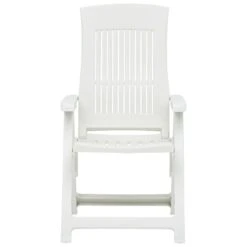 VidaXL Tuinstoelen 2 St Verstelbaar Kunststof Wit -VIDAXL Winkel 1000006279 0102