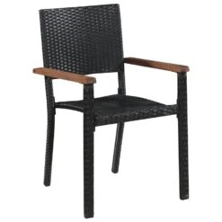 VidaXL Tuinstoelen 2 St Poly Rattan Zwart 7 VidaXL Tuinstoelen 2 St Poly Rattan Zwart -VIDAXL Winkel 1000006353 0101