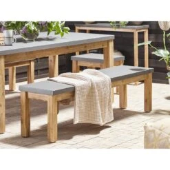 Beliani Tuintafelset OSTUNI - Grijs Vezelcement 9 Beliani Tuintafelset OSTUNI - Grijs Vezelcement -VIDAXL Winkel 1000008630 0103