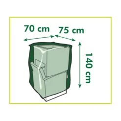 Merkloos Beschermhoes Voor Stapelstoelen - Grijs - 140 X 70 Cm -VIDAXL Winkel 1000012376 0102
