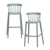WOOOD Bliss Barstoelen Buiten - Kunststof - Groen - Set Van 2 -VIDAXL Winkel 1000013704