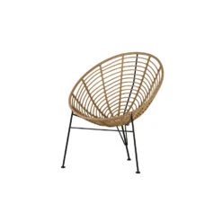 WOOOD Loungestoel Buiten Jane - PE/Metaal - Naturel - 88x72x81 -VIDAXL Winkel 1000033692 0101