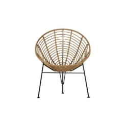 WOOOD Loungestoel Buiten Jane - PE/Metaal - Naturel - 88x72x81 -VIDAXL Winkel 1000033692 0103