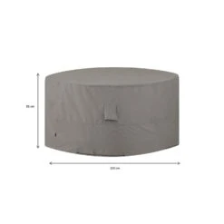 Madison - Hoes Voor Tuinset - Rond - Grijs - 320 X 85 -VIDAXL Winkel 1000036258 0101