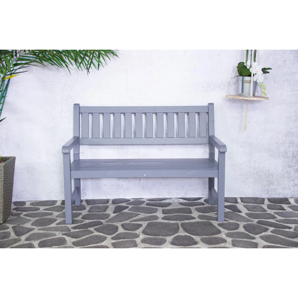 SenS-Line Bordeaux Tuinbank - Grenenhout - Grijs 4 SenS-Line Bordeaux Tuinbank - Grenenhout - Grijs - Afbeelding 2