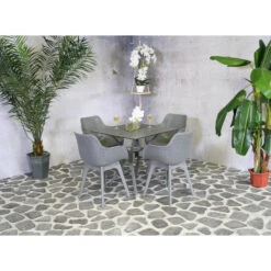 SenS-Line Jasper Tuinstoel - Kunststof - Grijs -VIDAXL Winkel 1000038283 0101