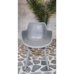 SenS-Line Jasper Tuinstoel - Kunststof - Grijs -VIDAXL Winkel 1000038283 0103