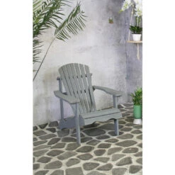 SenS-Line Adirondack Tuinstoel - Hout - Grijs -VIDAXL Winkel 1000038285 0101