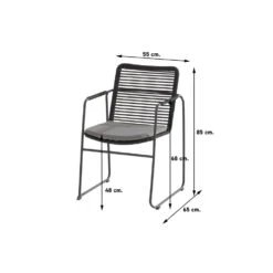 4 Seasons Outdoor Elba Stapelbare Tuinstoel - Donker Grijs 8 4 Seasons Outdoor Elba Stapelbare Tuinstoel - Donker Grijs -VIDAXL Winkel 1000040793 0101