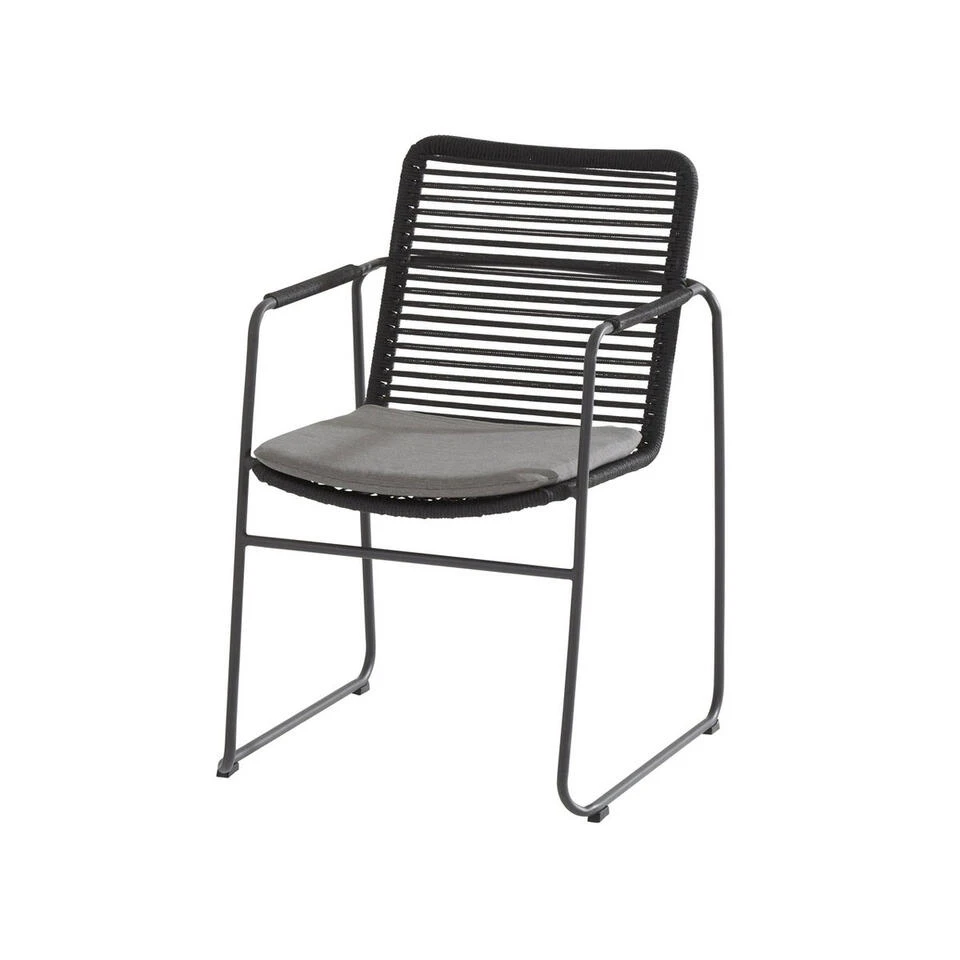 4 Seasons Outdoor Elba Stapelbare Tuinstoel - Donker Grijs 4 4 Seasons Outdoor Elba Stapelbare Tuinstoel - Donker Grijs - Afbeelding 2
