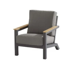 4 Seasons Outdoor Capitol Lounge Tuinstoel - Donker Grijs -VIDAXL Winkel 1000042157 0104