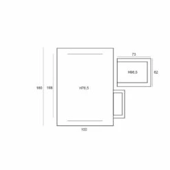 Garden Impressions Marbella Tuinset 5delig V.willow -Palmas Tafel -VIDAXL Winkel 1000042224 0102