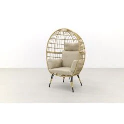 VDG Lola Egg Relaxstoel - Natural Sand -VIDAXL Winkel 1000042586 0102