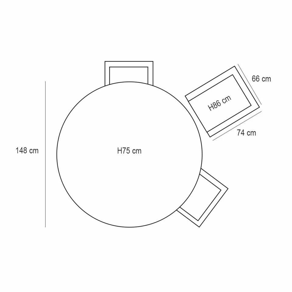 Garden Impressions Yima Tuinset 6-delig Licht Grijs - Tulli Tafel 4 Garden Impressions Yima Tuinset 6-delig Licht Grijs - Tulli Tafel - Afbeelding 2
