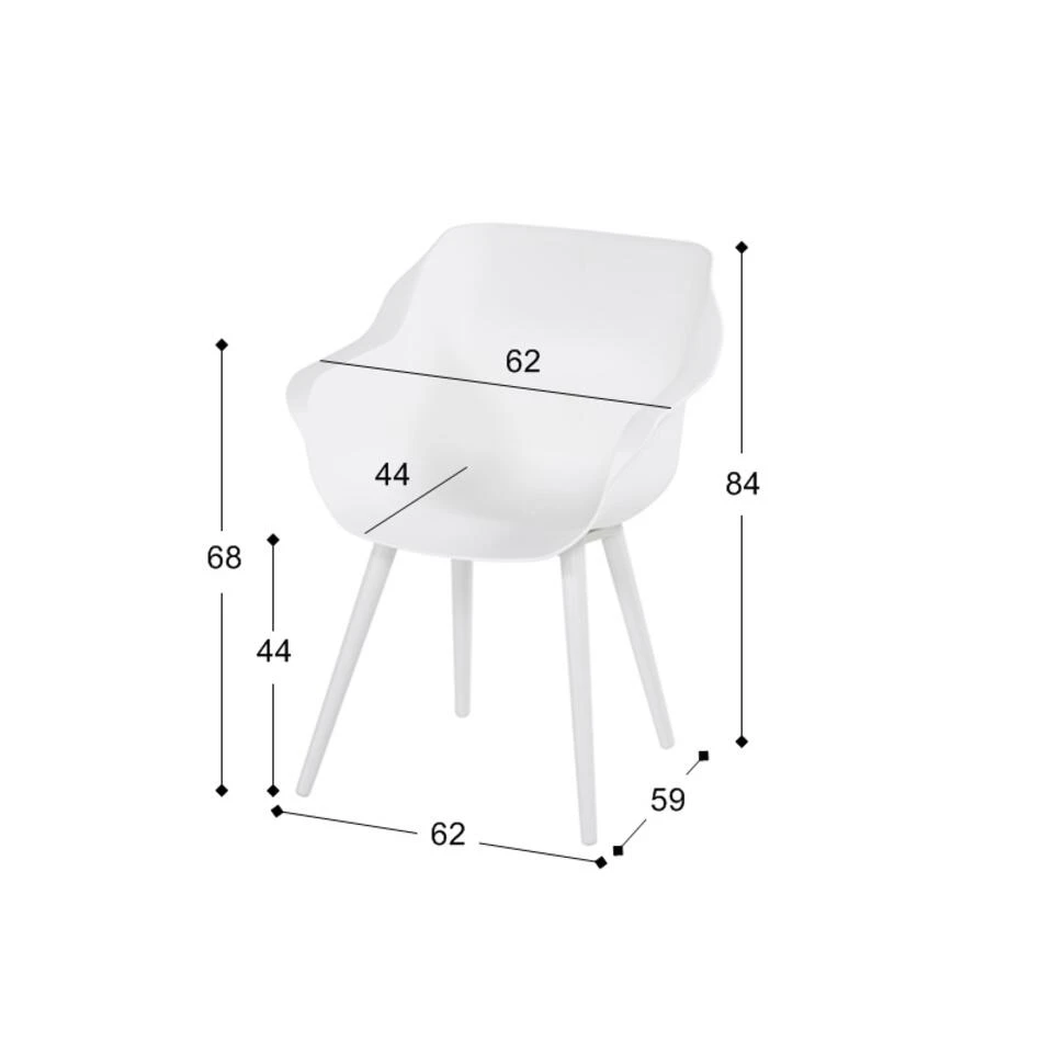 Hartman Tuinset Met Yasmani Tuintafel White 6 Hartman Tuinset Met Yasmani Tuintafel White - Afbeelding 4