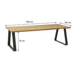 4 Seasons Ramblas Tuinstoel + Taste Basso Tuintafel 240 Cm. - 7 Delig -VIDAXL Winkel 1000045660 0103