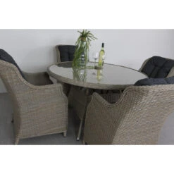 VDG Ronde Tuinset - Felina + King Dining Tuinstoel - Dessert -VIDAXL Winkel 1000045694 0102