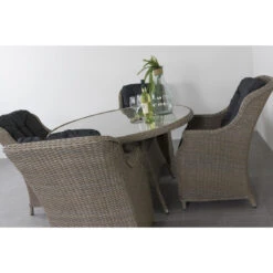 VDG Ronde Tuinset - Felina + King Dining Tuinstoel - Dessert -VIDAXL Winkel 1000045694 0103