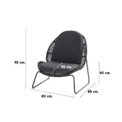 Taste Delano Loungestoel - Antraciet -VIDAXL Winkel 1000048022 0101