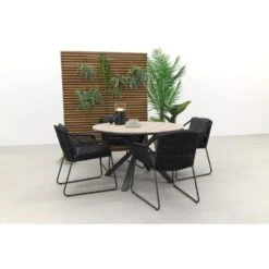 4 Seasons Accor Antraciet/ GI Edison 122 Cm. - Ronde Tuinset -VIDAXL Winkel 1000048277 0103