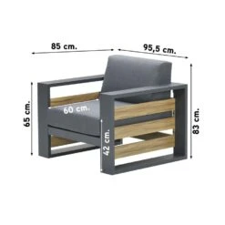 Garden Impressions Solo Lounge Fauteuil - Carbon Black/Mystic Grey -VIDAXL Winkel 1000048695 0101