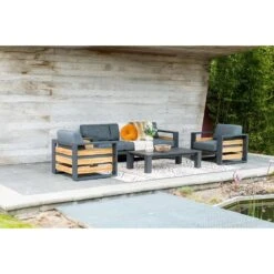 Garden Impressions Solo Lounge Fauteuil - Carbon Black/Mystic Grey -VIDAXL Winkel 1000048695 0103