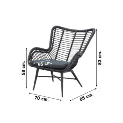 VDG Jasmine Loungestoelen Set - Black -VIDAXL Winkel 1000048698 0101