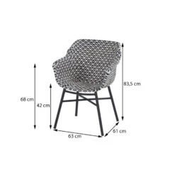 Hartman Delphine Dining Stoel White - Black -VIDAXL Winkel 1000048786 0101