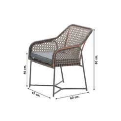 Garden Impressions Bellevue Tuinstoel - Koper/Zwart -VIDAXL Winkel 1000048811 0101