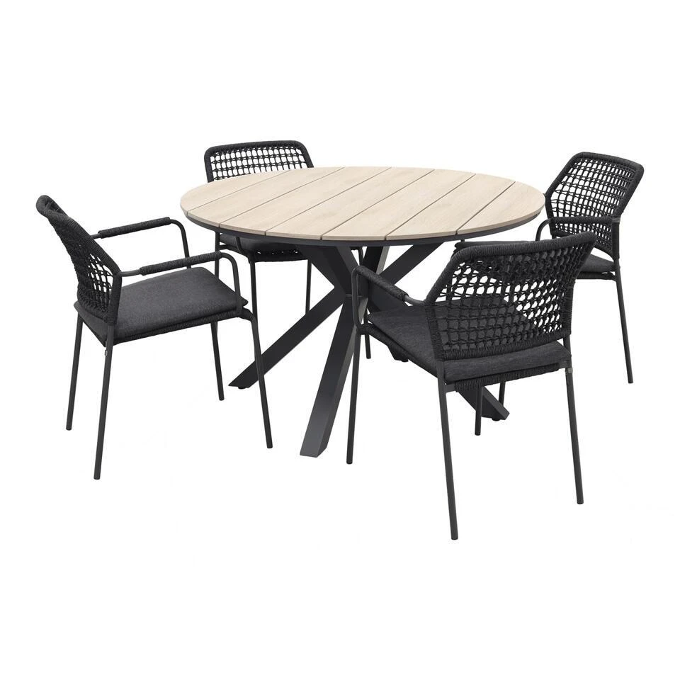 GI Edison 122 Cm. - Ronde Tuinset/ Taste Barista Antraciet 3 GI Edison 122 Cm. - Ronde Tuinset/ Taste Barista Antraciet