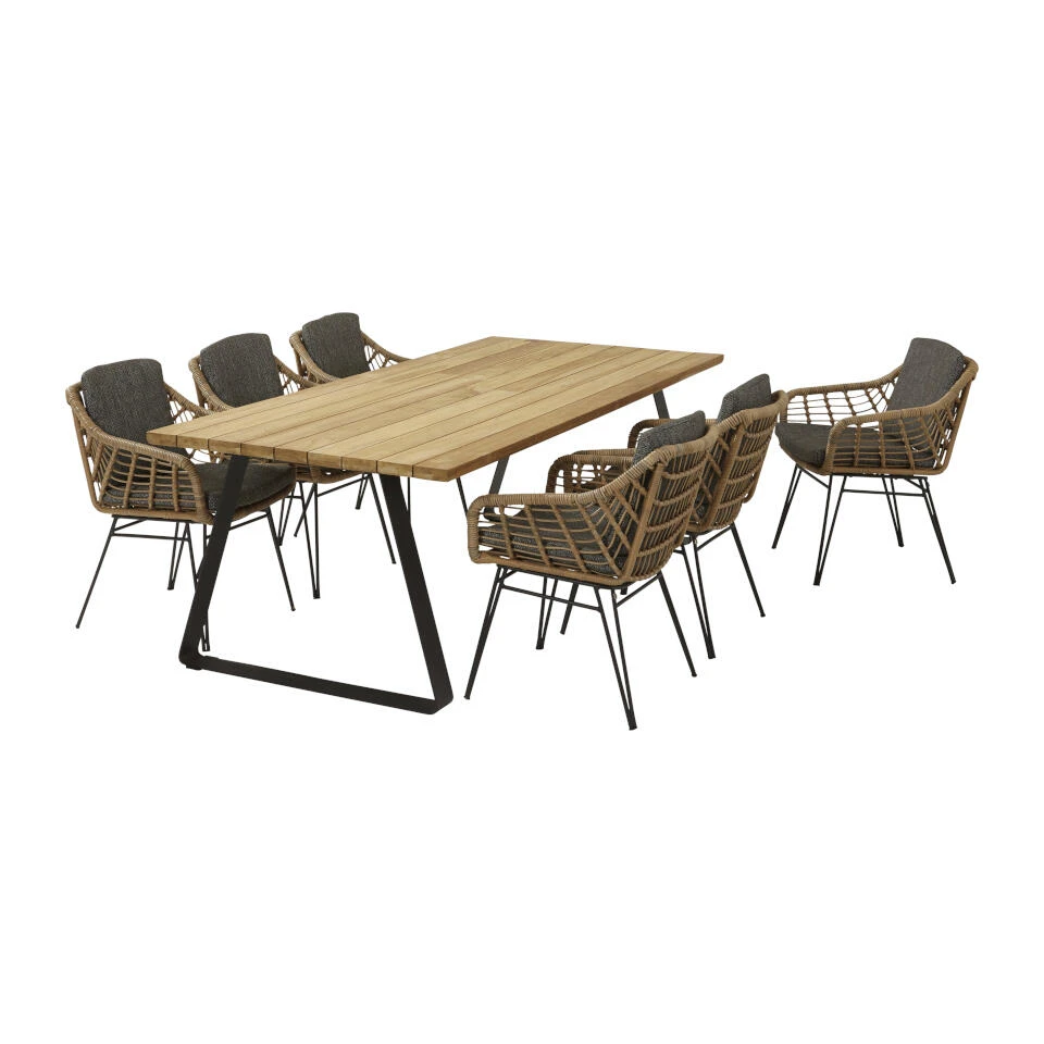 4 Seasons Cottage Tuinstoel + Taste Basso Tuintafel 240x100 Cm 4 4 Seasons Cottage Tuinstoel + Taste Basso Tuintafel 240x100 Cm - Afbeelding 2