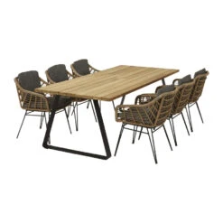 4 Seasons Cottage Tuinstoel + Taste Basso Tuintafel 240x100 Cm