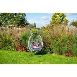 Garden Impressions Panama Swing Egg Hangstoel - Cloudy Grey -VIDAXL Winkel 1000050055 0101
