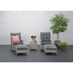 Garden Impressions Santa Rosa Tuinstoel + Voetenbank+bijzettafel 8 Garden Impressions Santa Rosa Tuinstoel + Voetenbank+bijzettafel -VIDAXL Winkel 1000052349 0103