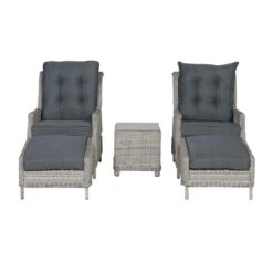 Garden Impressions Santa Rosa Tuinstoel + Voetenbank+bijzettafel 9 Garden Impressions Santa Rosa Tuinstoel + Voetenbank+bijzettafel -VIDAXL Winkel 1000052349 0104