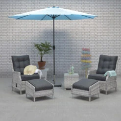 Garden Impressions Santa Rosa Relax Lounge Tuinstoelen - Grijs -VIDAXL Winkel 1000052351 0102