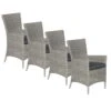 Garden Impressions Sharon Tuinstoel Vintage Willow - 4 Stuks -VIDAXL Winkel 1000052361