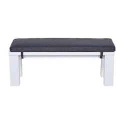 Garden Impressions Plaza Lounge Tuinbank 115,5x43xH40 Cm -mat Wit -VIDAXL Winkel 1000052959 0103