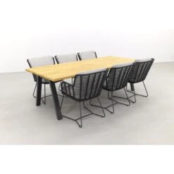 4 Seasons Fabrice Antraciet/Ambassador 240x100 Cm. Tuinset - 7 Delig -VIDAXL Winkel 1000053186 0103