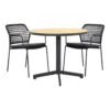 Taste Barista Antraciet/Fiesta Ronde Tuinset - Stapelbaar - 3-delig -VIDAXL Winkel 1000053484